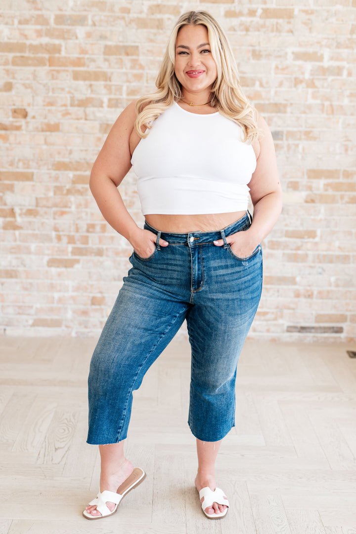 Hayes High Rise Wide Leg Crop Jeans-Denim-Inspired by Justeen-Women's Clothing Boutique in Chicago, Illinois