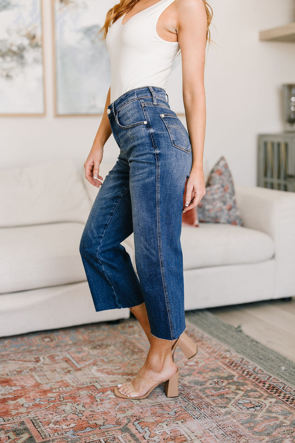 Hayes High Rise Wide Leg Crop Jeans-Denim-Inspired by Justeen-Women's Clothing Boutique