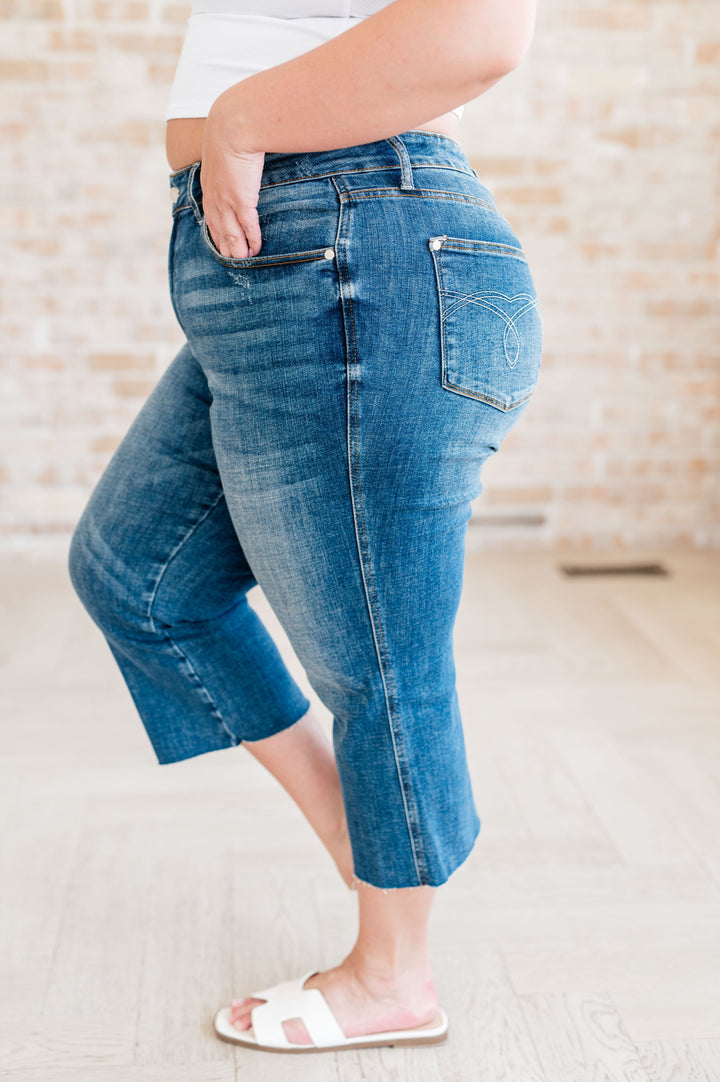 Hayes High Rise Wide Leg Crop Jeans-Denim-Inspired by Justeen-Women's Clothing Boutique in Chicago, Illinois