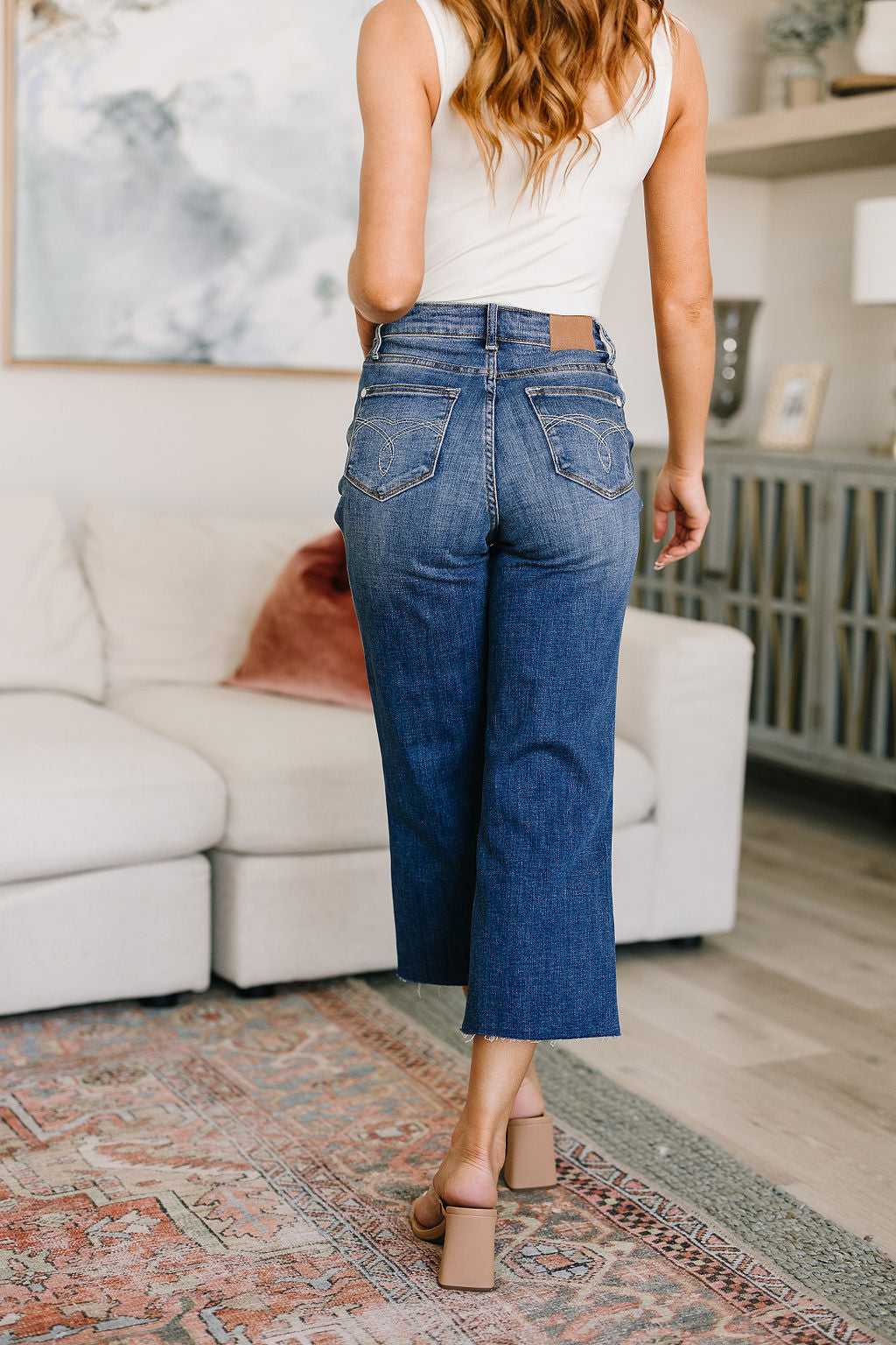 Hayes High Rise Wide Leg Crop Jeans-Denim-Inspired by Justeen-Women's Clothing Boutique