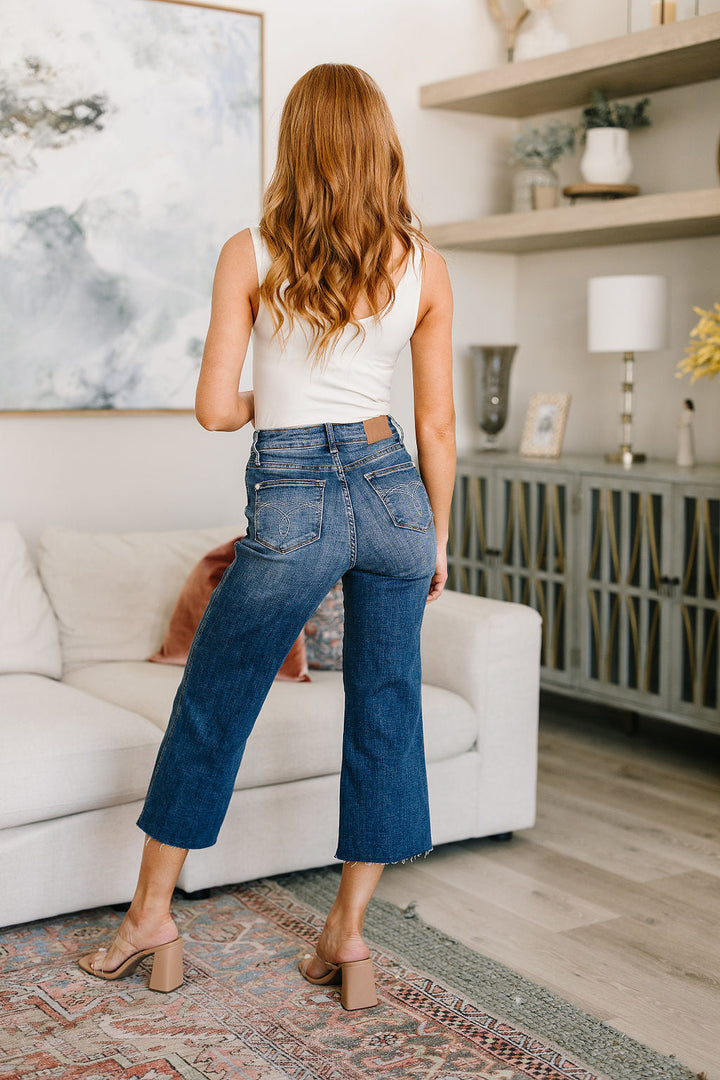 Hayes High Rise Wide Leg Crop Jeans-Denim-Inspired by Justeen-Women's Clothing Boutique