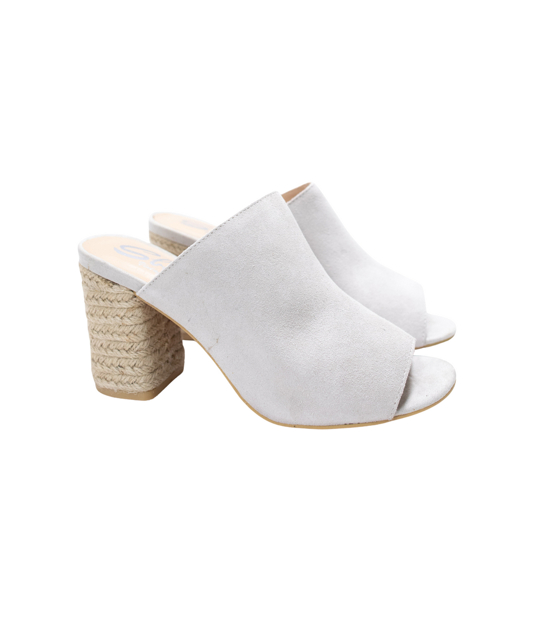 Helena Heeled Sandal in Ice Suede-Shoes-Inspired by Justeen-Women's Clothing Boutique