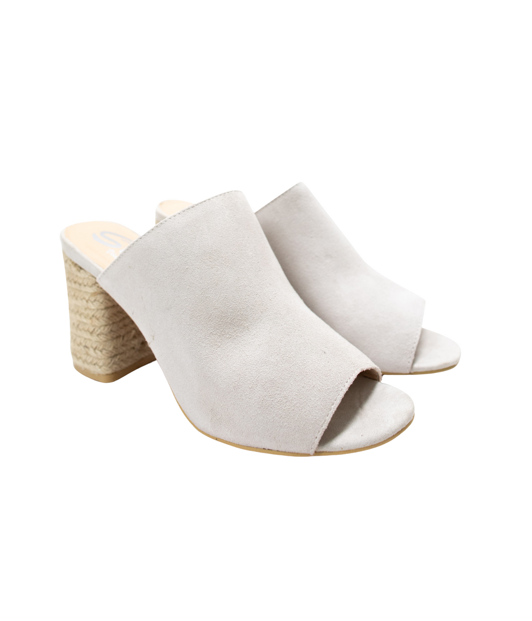 Helena Heeled Sandal in Ice Suede-Shoes-Inspired by Justeen-Women's Clothing Boutique