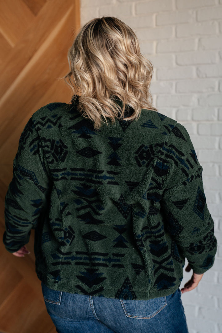 High Perspective Geometric Fleece Jacket-Outerwear-Inspired by Justeen-Women's Clothing Boutique