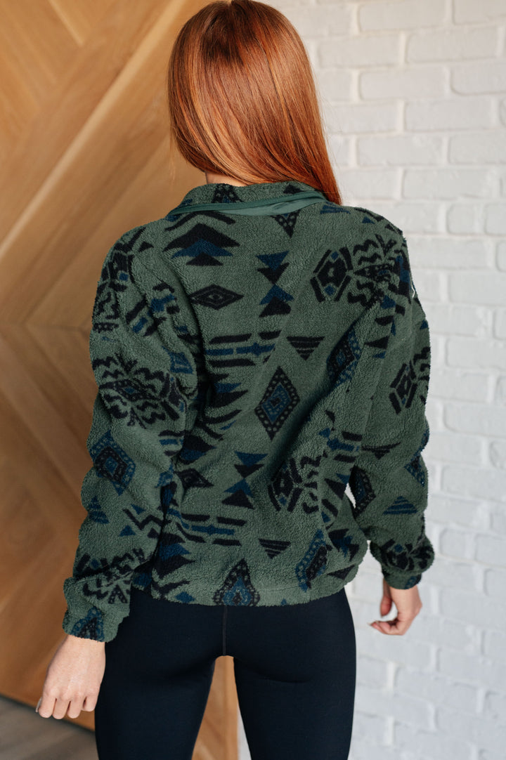 High Perspective Geometric Fleece Jacket-Outerwear-Inspired by Justeen-Women's Clothing Boutique