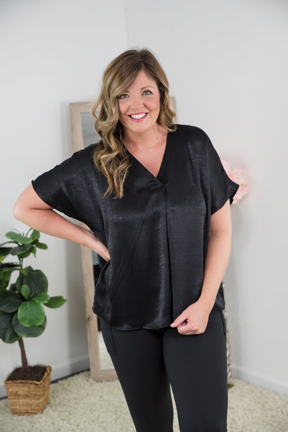 Wishful Thinker Top in Black-Andre by Unit-Inspired by Justeen-Women's Clothing Boutique