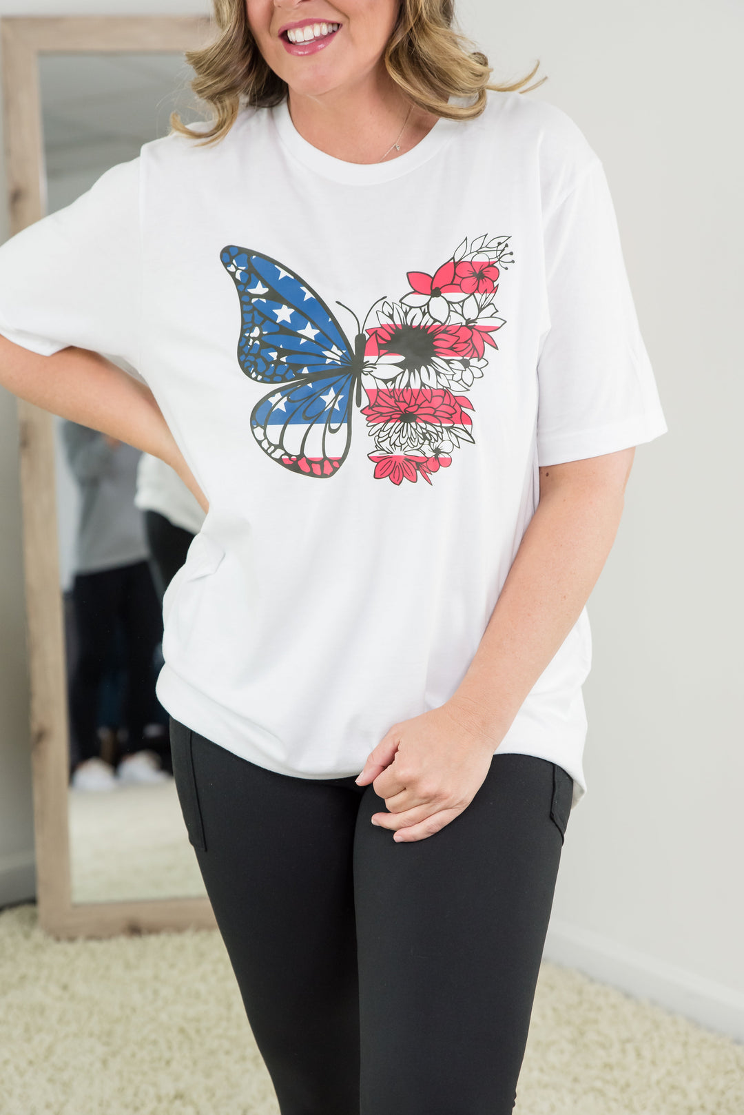 American Butterfly Tee-BT Graphic Tee-Inspired by Justeen-Women's Clothing Boutique