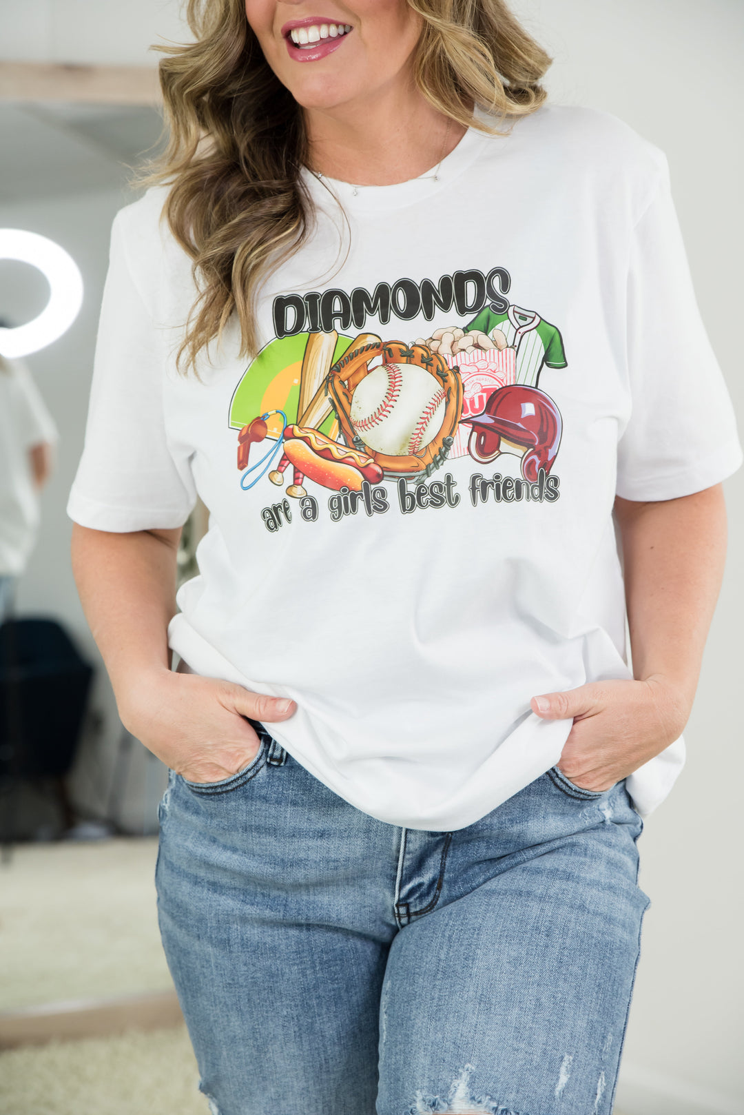 Diamonds Are a Girl's Best Friend Tee-BT Graphic Tee-Inspired by Justeen-Women's Clothing Boutique