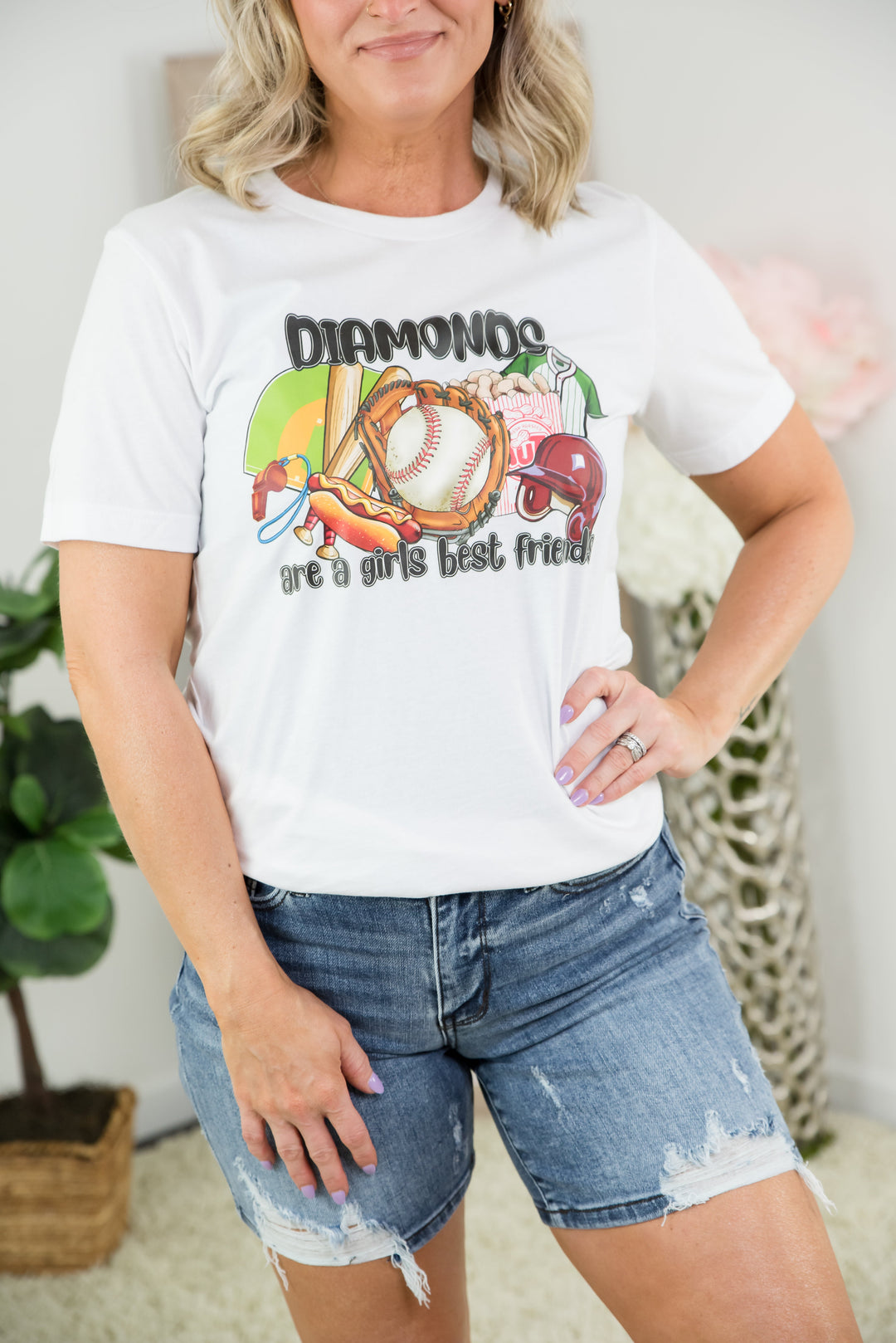 Diamonds Are a Girl's Best Friend Tee-BT Graphic Tee-Inspired by Justeen-Women's Clothing Boutique