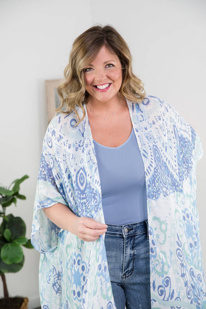 Forever Blue Kimono-Urbanista-Inspired by Justeen-Women's Clothing Boutique