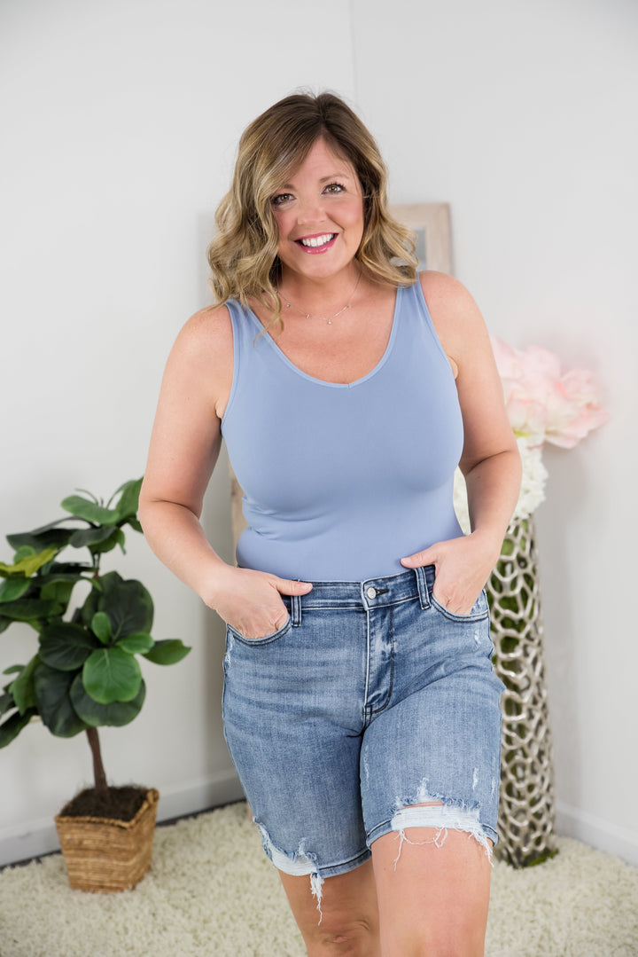 There for You Tank in Light Denim-Yelete-Inspired by Justeen-Women's Clothing Boutique