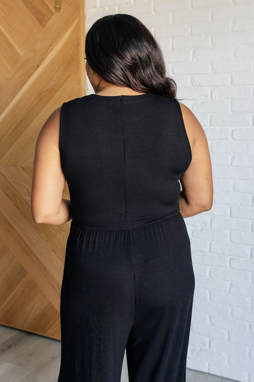 Hilary Wide Leg Jumpsuit in Black-Jumpsuits & Rompers-Inspired by Justeen-Women's Clothing Boutique