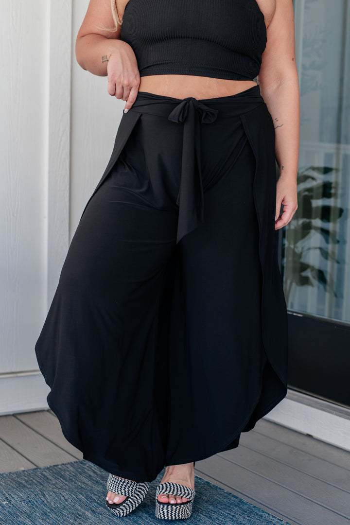 Holland Holiday Tulip Pants in Black-Pants-Inspired by Justeen-Women's Clothing Boutique in Chicago, Illinois