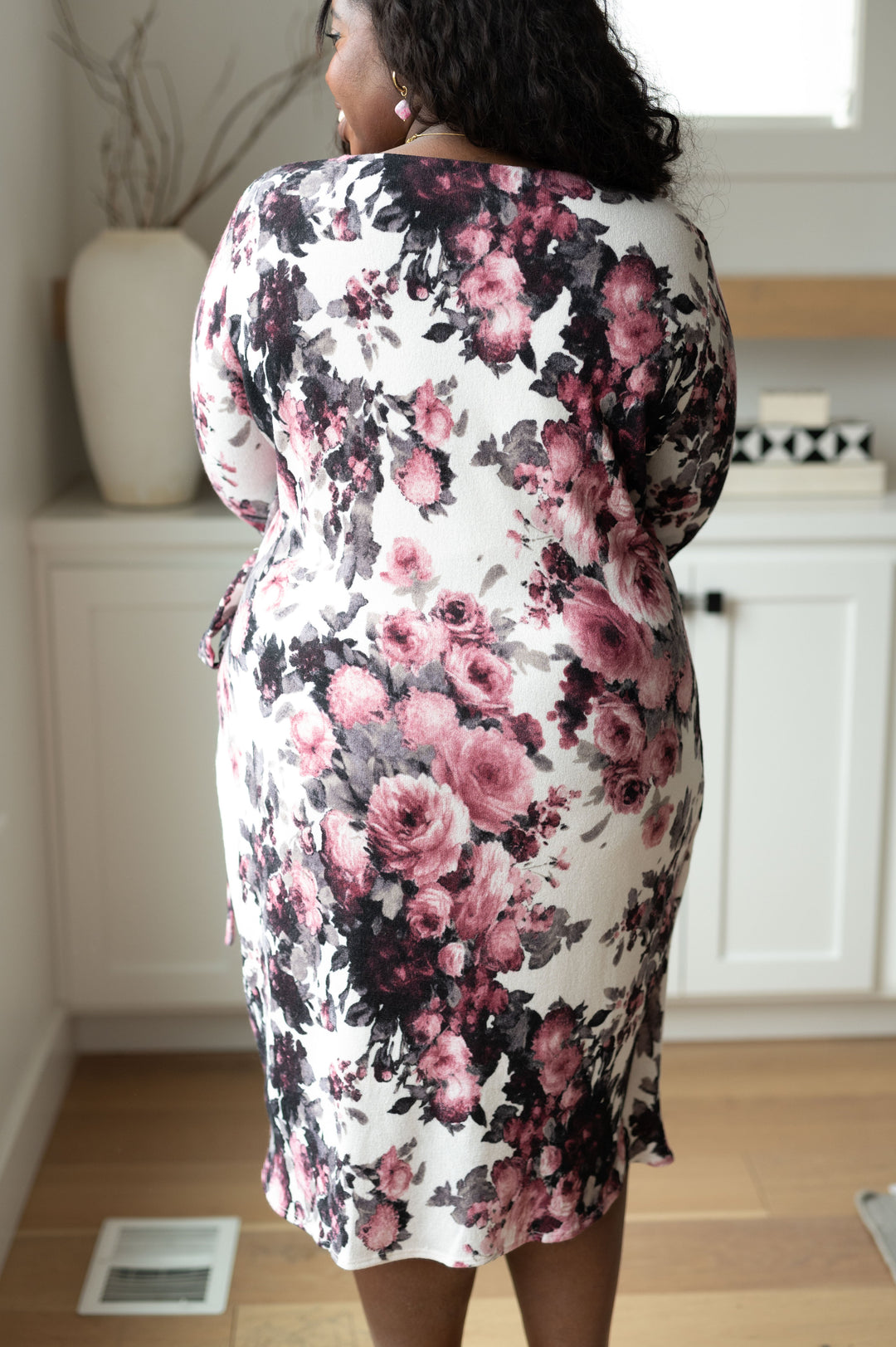 Honey Do I Ever Faux Wrap Dress in White Floral-Dresses-Inspired by Justeen-Women's Clothing Boutique