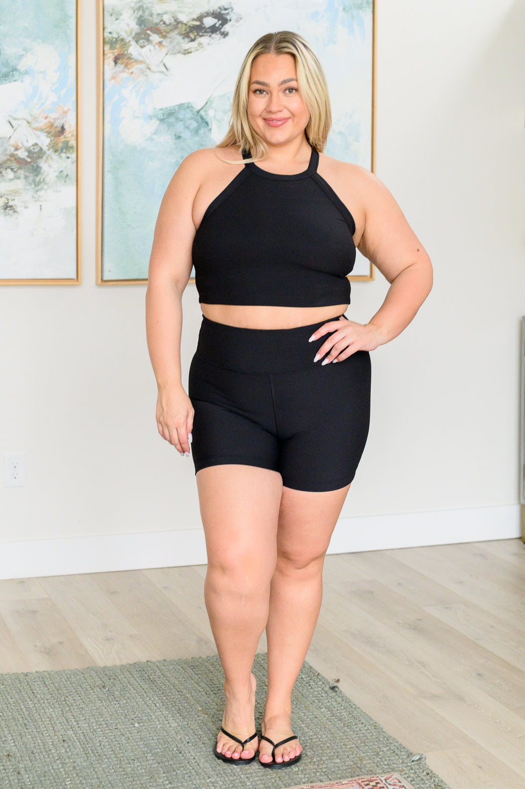 Hot Girl Walks Biker Shorts in Black-Shorts-Inspired by Justeen-Women's Clothing Boutique in Chicago, Illinois