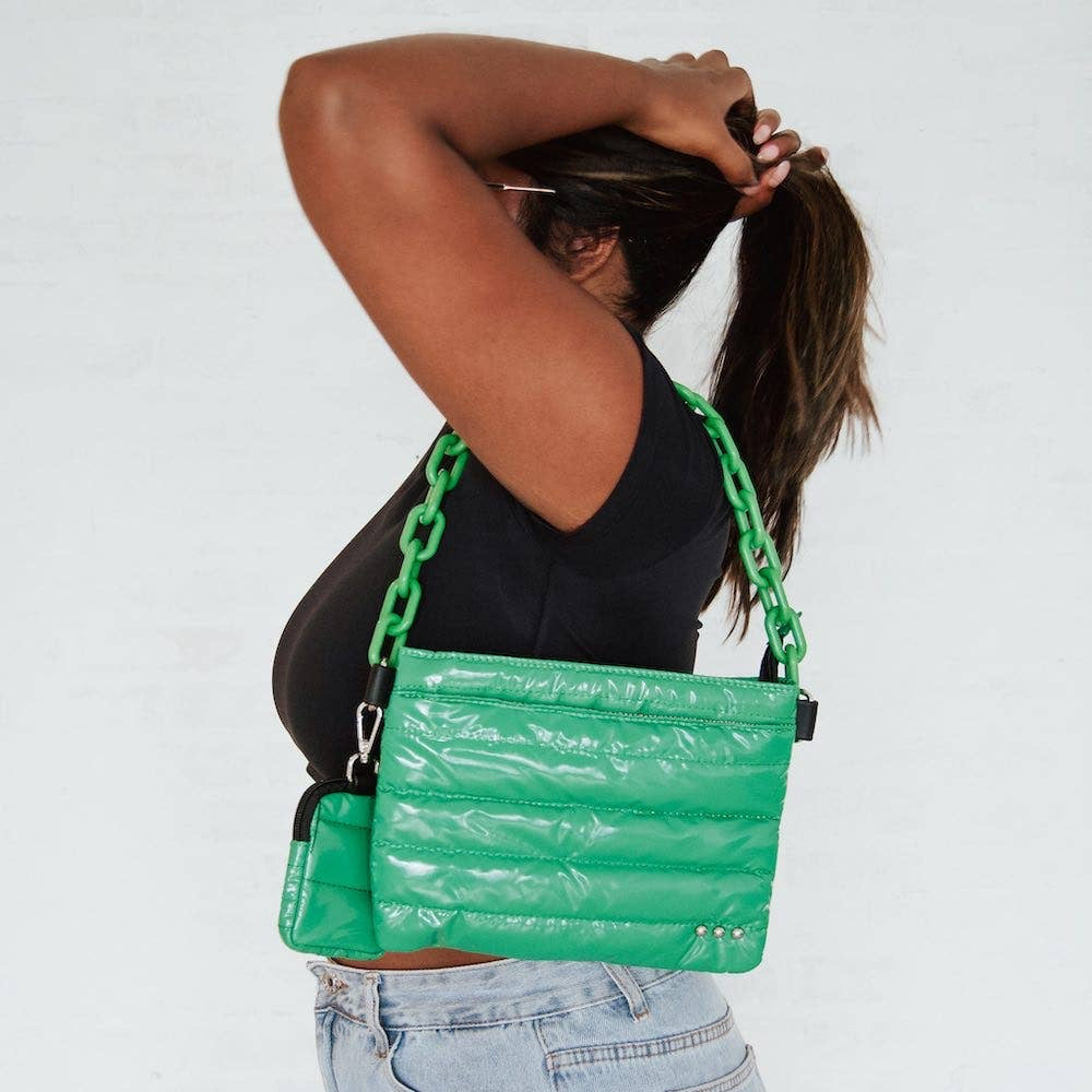Nova Puffer Nylon Chain Crossbody-200 Purses/Bags-Inspired by Justeen-Women's Clothing Boutique in Chicago, Illinois
