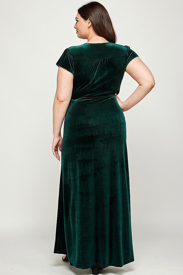 Esmerelda Velvet Maxi Dress, Forest-Dresses-Inspired by Justeen-Women's Clothing Boutique in Chicago, Illinois