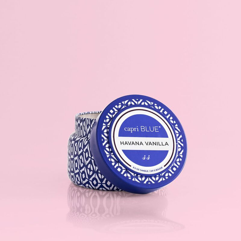 Capri Blue Printed Travel Tin, Havana Vanilla-220 Beauty/Gift-Inspired by Justeen-Women's Clothing Boutique in Chicago, Illinois