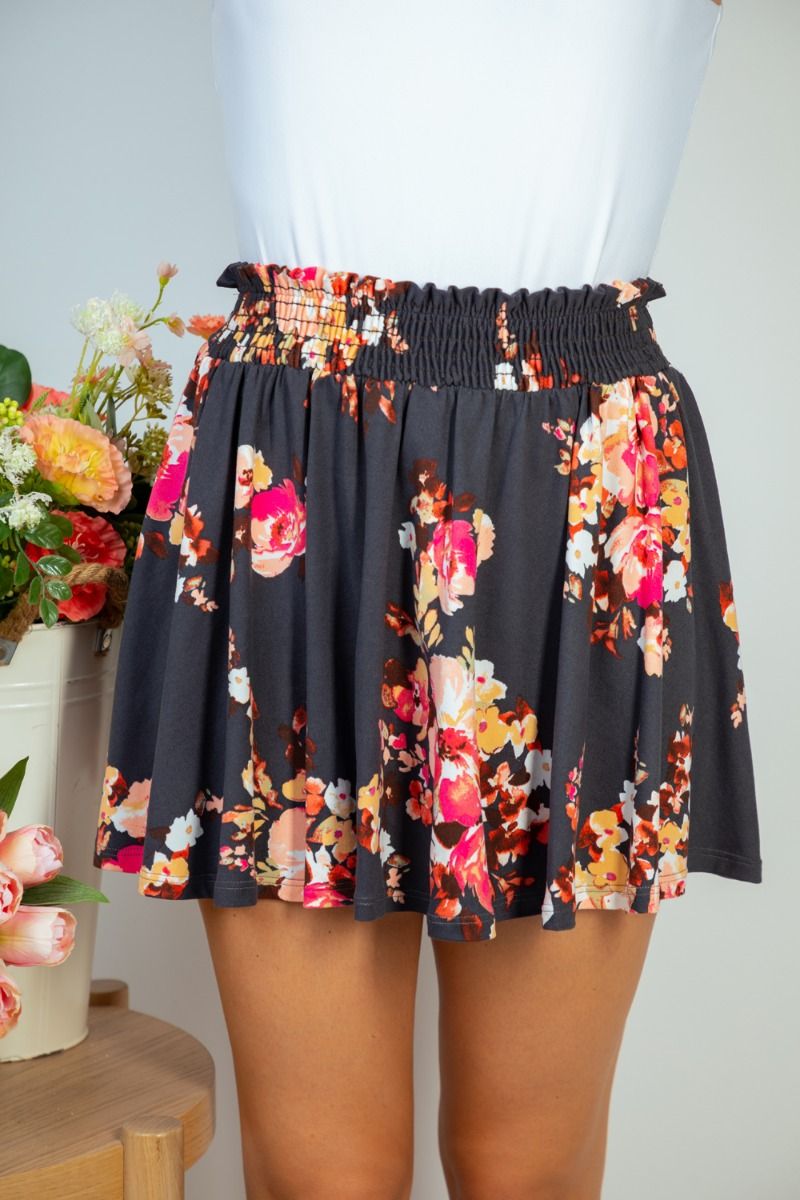 Blossom High-Waisted Floral Print Skirt-Skirts-Inspired by Justeen-Women's Clothing Boutique in Chicago, Illinois