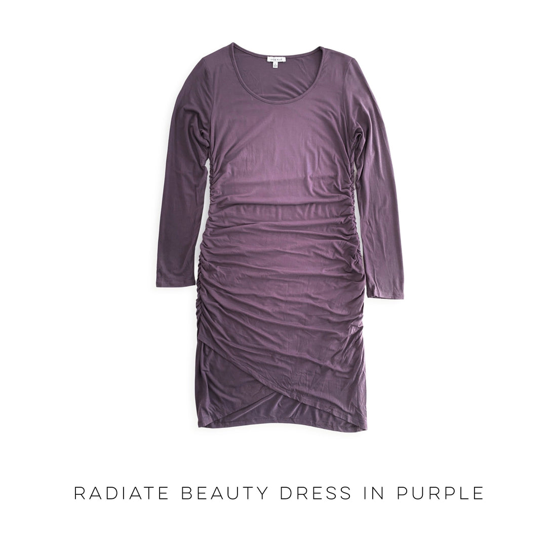 Radiate Beauty Dress in Purple-White Birch-Inspired by Justeen-Women's Clothing Boutique