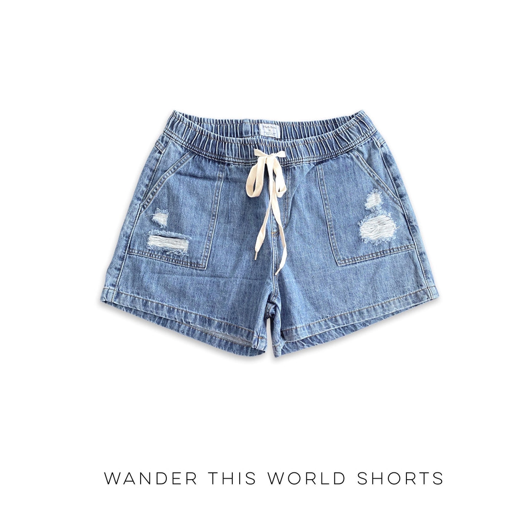 Wander This World Shorts-White Birch-Inspired by Justeen-Women's Clothing Boutique