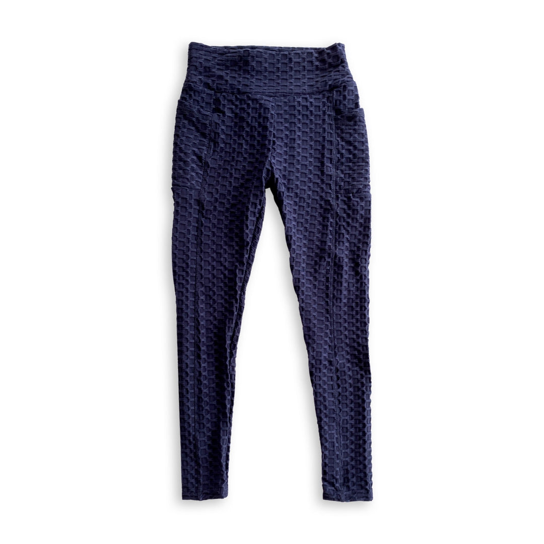 Take It Easy Tik-Tok Pocket Leggings in Navy-White Birch-Inspired by Justeen-Women's Clothing Boutique