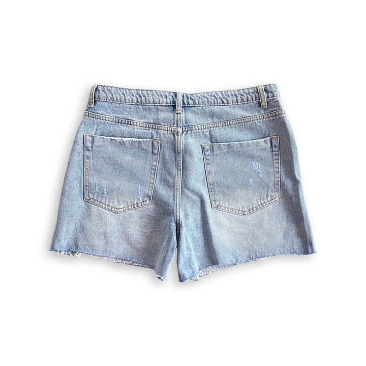 Not a Worry Denim Shorts-White Birch-Inspired by Justeen-Women's Clothing Boutique