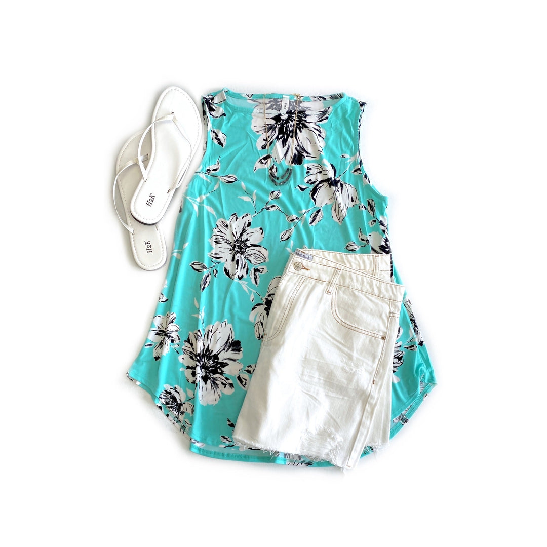 Heading to the Beach Denim Shorts-White Birch-Inspired by Justeen-Women's Clothing Boutique