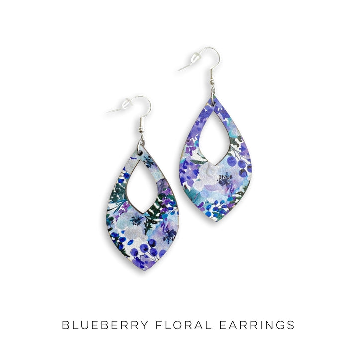 Blueberry Floral Earrings-Hello Happiness-Inspired by Justeen-Women's Clothing Boutique