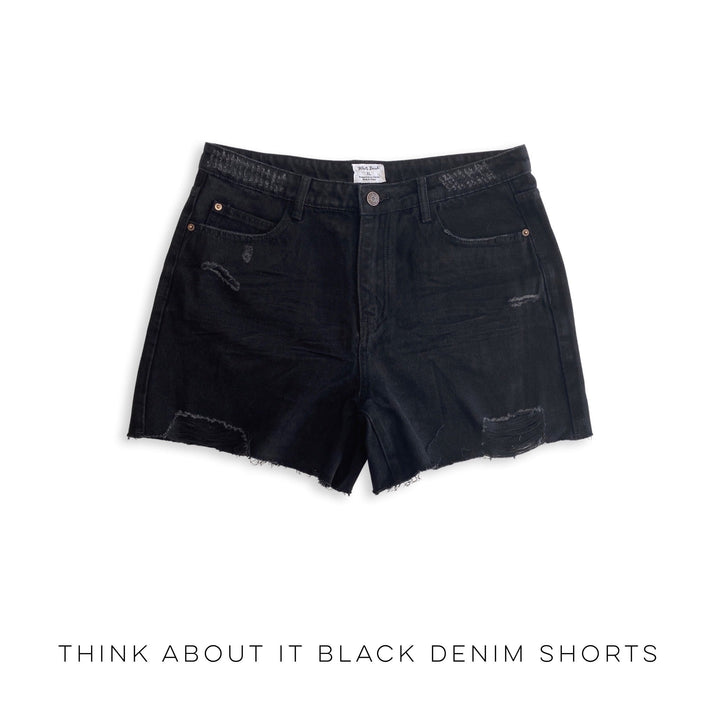 Think About It Black Denim Shorts-White Birch-Inspired by Justeen-Women's Clothing Boutique