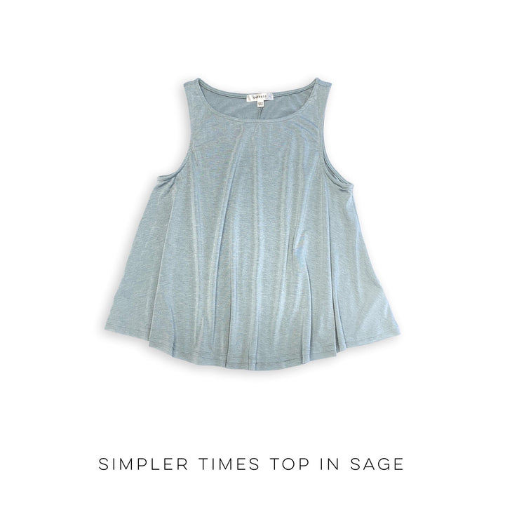 Simpler Times Tank in Sage-Emerald-Inspired by Justeen-Women's Clothing Boutique