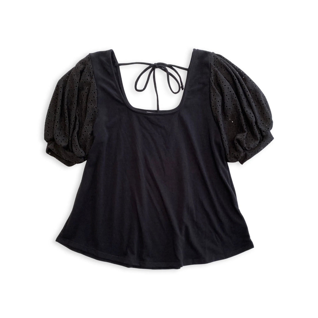 Precious Moments Top in Black-Emerald-Inspired by Justeen-Women's Clothing Boutique