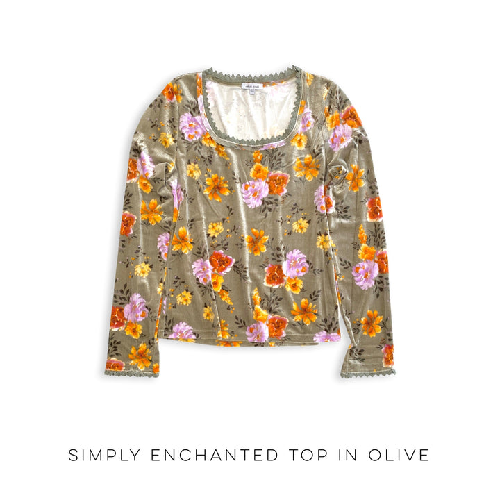 Simply Enchanted Top in Olive-White Birch-Inspired by Justeen-Women's Clothing Boutique