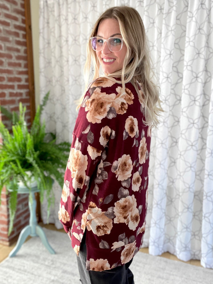 A Class Act Floral Sweater-Sew in Love-Inspired by Justeen-Women's Clothing Boutique