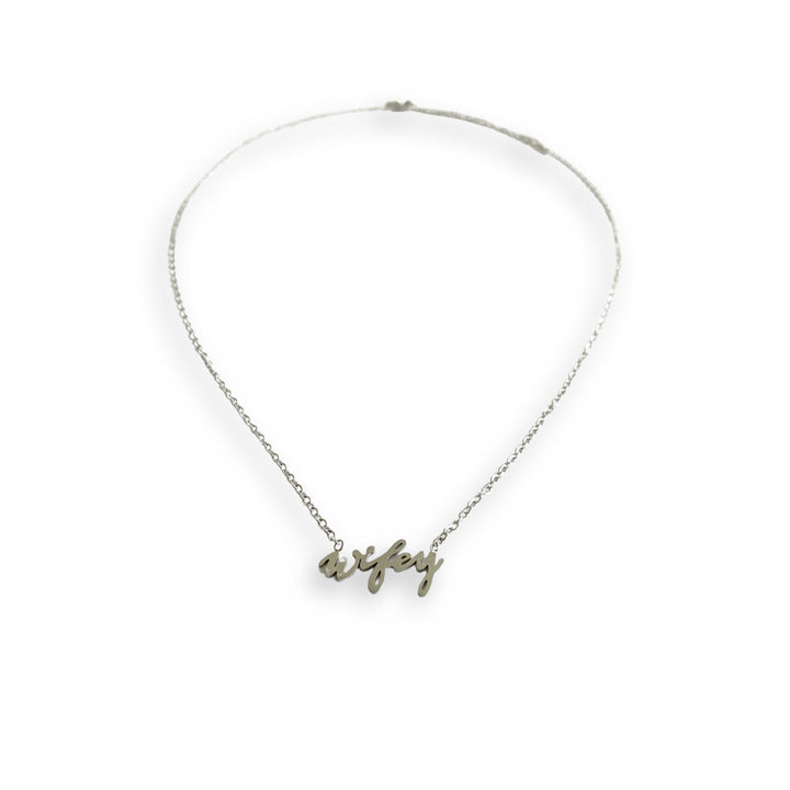 Wifey Necklace in Silver-Julia Rose-Inspired by Justeen-Women's Clothing Boutique