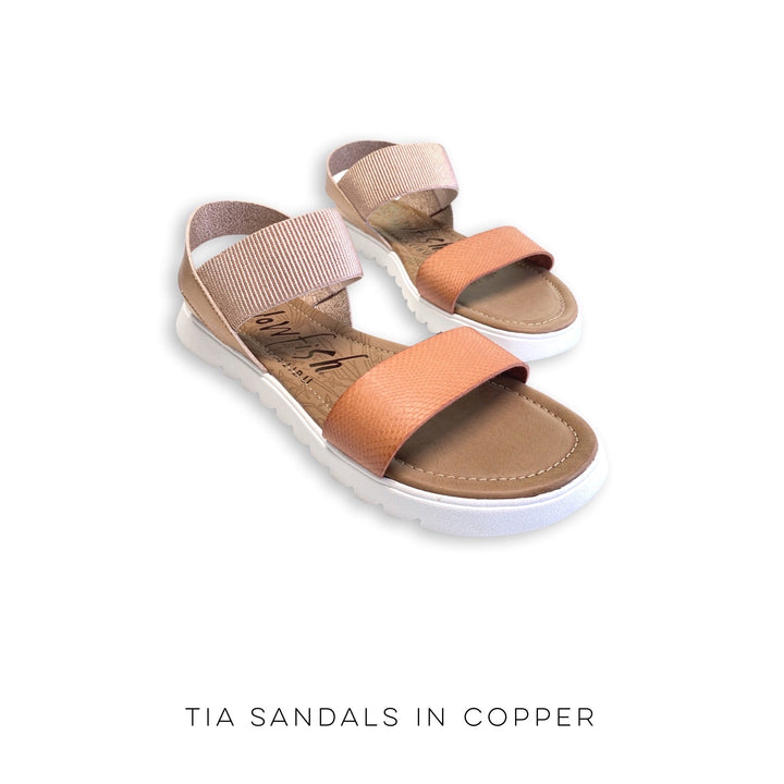 Tia Sandals in Copper-Blowfish-Inspired by Justeen-Women's Clothing Boutique in Chicago, Illinois