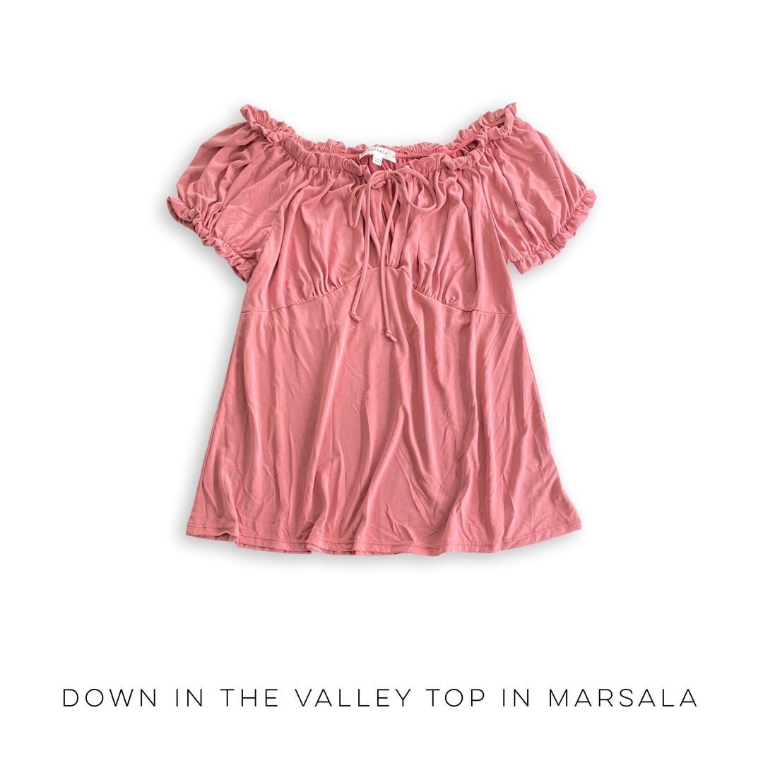 Down in the Valley Top in Marsala-Emerald-Inspired by Justeen-Women's Clothing Boutique