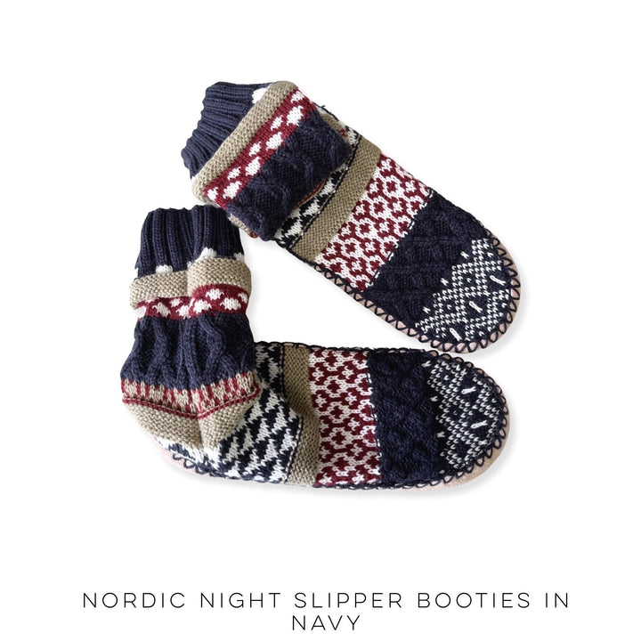 Nordic Night Slipper Booties in Navy-Urbanista-Inspired by Justeen-Women's Clothing Boutique