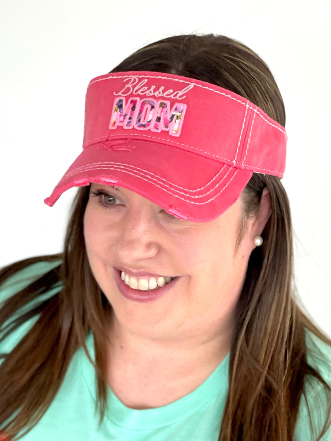 Blessed Mom Visor-YFW-Inspired by Justeen-Women's Clothing Boutique