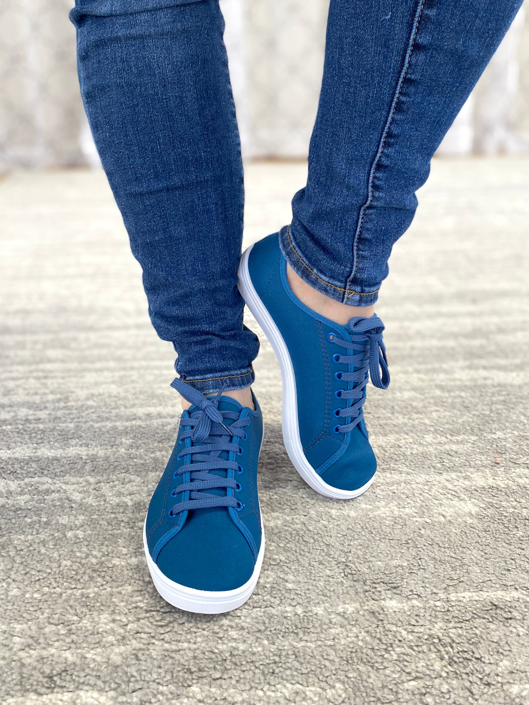 Free Spirit Sneakers in Blue-Enriko-Inspired by Justeen-Women's Clothing Boutique