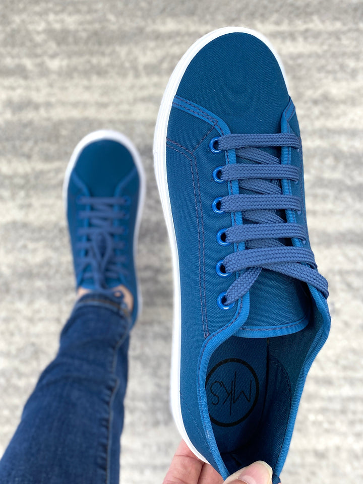 Free Spirit Sneakers in Blue-Enriko-Inspired by Justeen-Women's Clothing Boutique