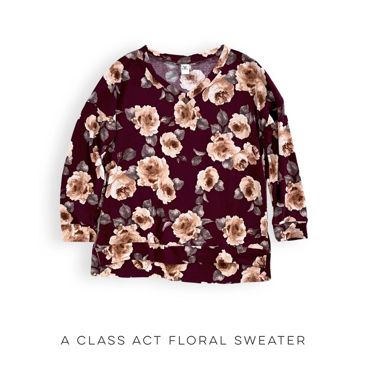 A Class Act Floral Sweater-Sew in Love-Inspired by Justeen-Women's Clothing Boutique