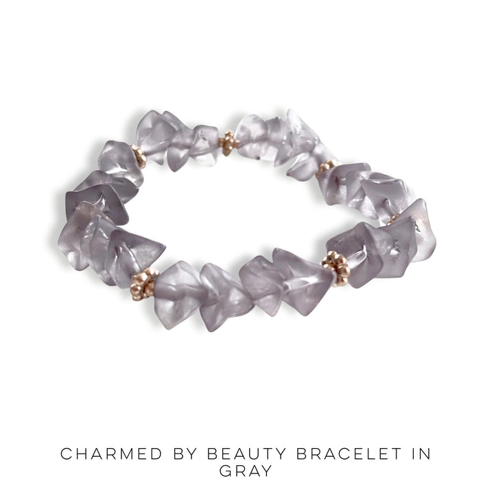 Charmed by Beauty Bracelet in Gray-Urbanista-Inspired by Justeen-Women's Clothing Boutique