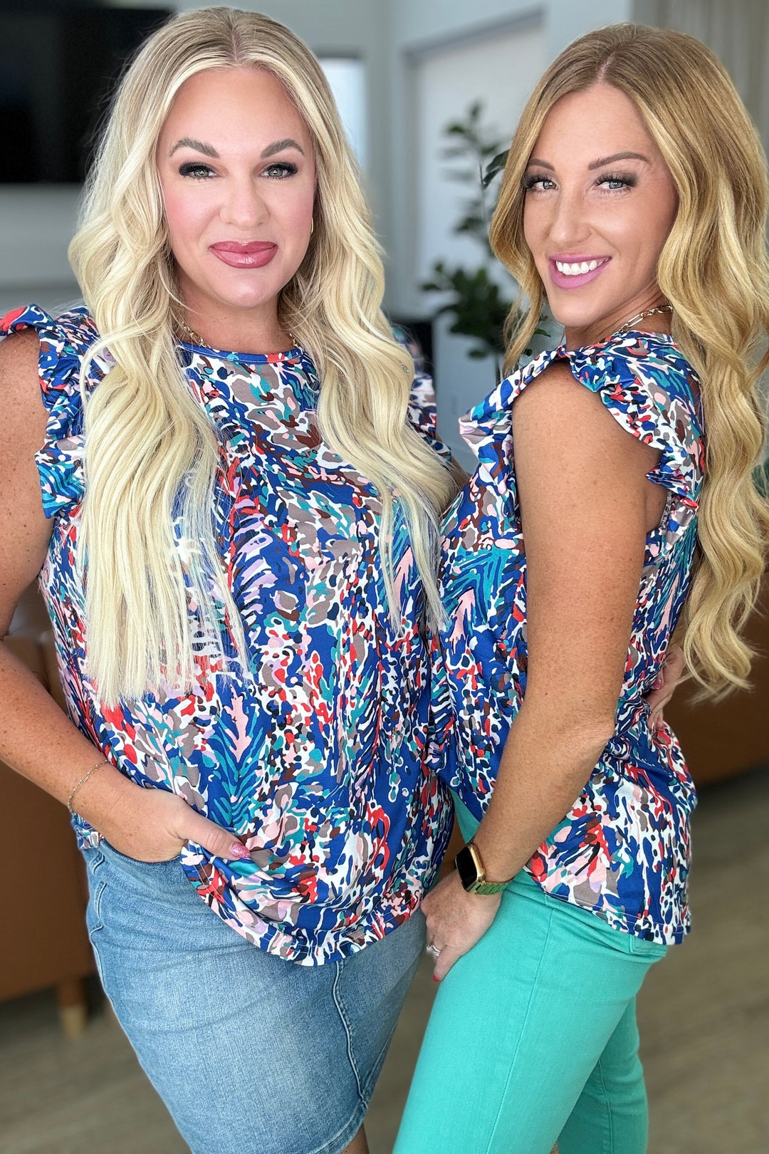 Do More Flutter Sleeve Top-Short Sleeve Tops-Inspired by Justeen-Women's Clothing Boutique