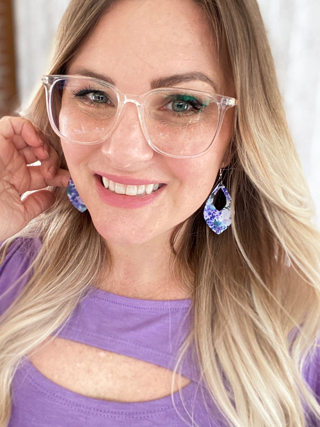 Blueberry Floral Earrings-Hello Happiness-Inspired by Justeen-Women's Clothing Boutique