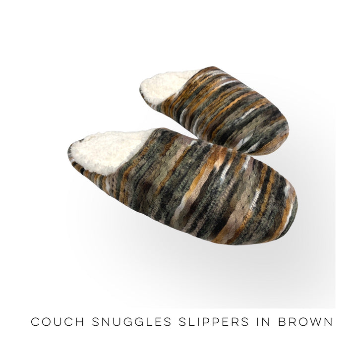 Couch Snuggles Slippers in Brown-Urbanista-Inspired by Justeen-Women's Clothing Boutique