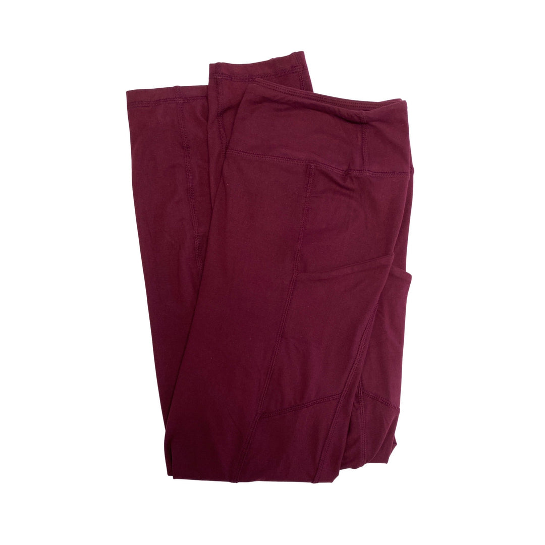 On The Go Leggings in Burgundy-Rae Mode-Inspired by Justeen-Women's Clothing Boutique