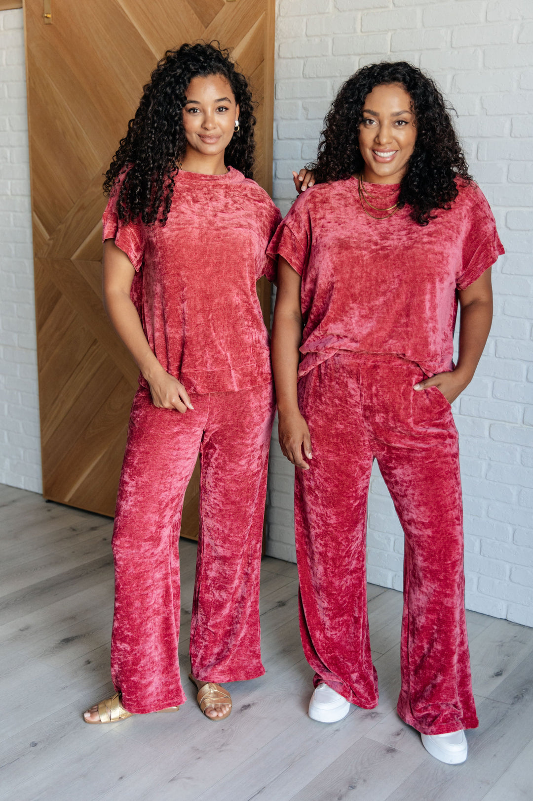 I Thought So Velour Set-Short Sleeve Tops-Inspired by Justeen-Women's Clothing Boutique