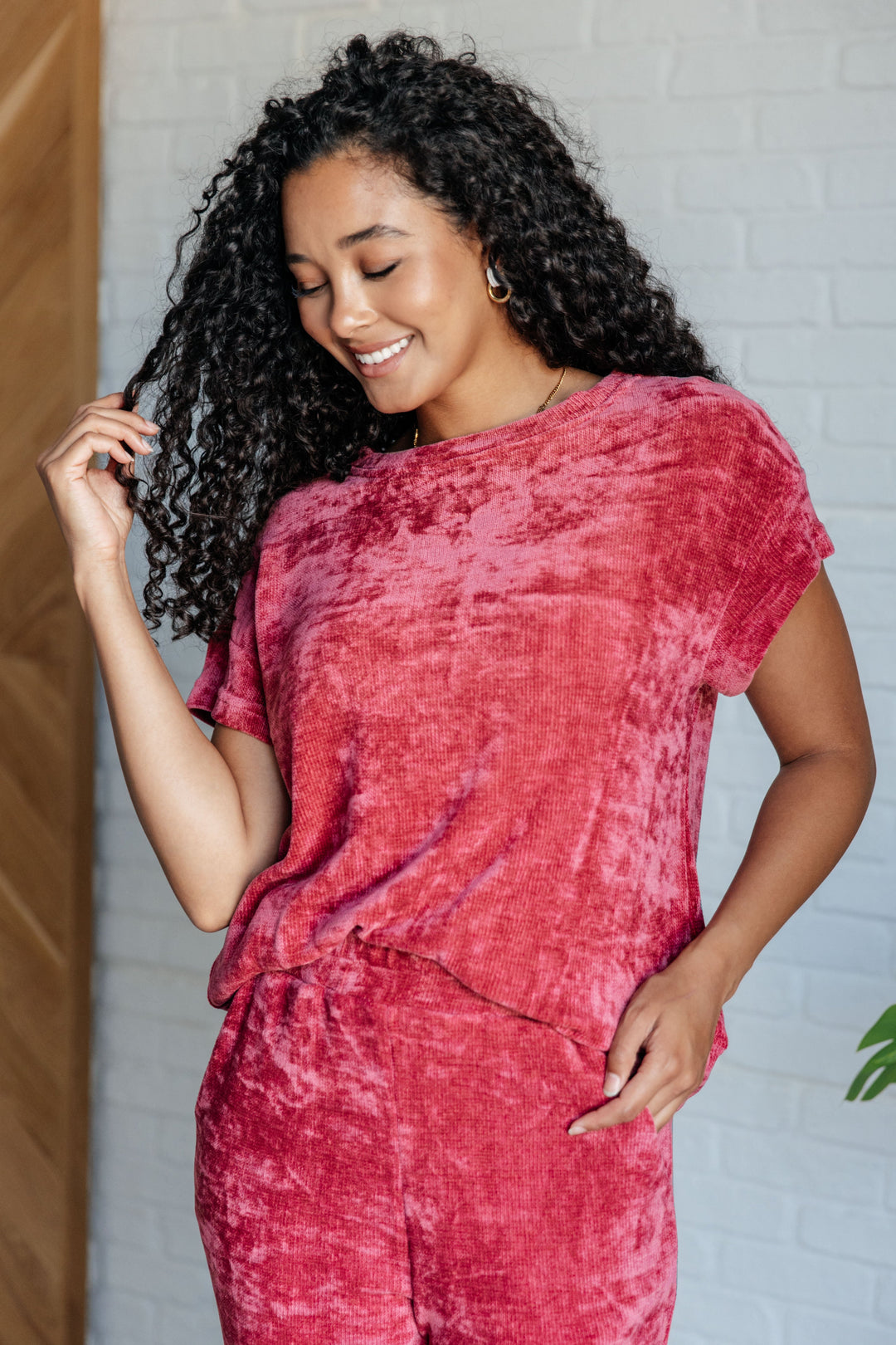 I Thought So Velour Set-Short Sleeve Tops-Inspired by Justeen-Women's Clothing Boutique