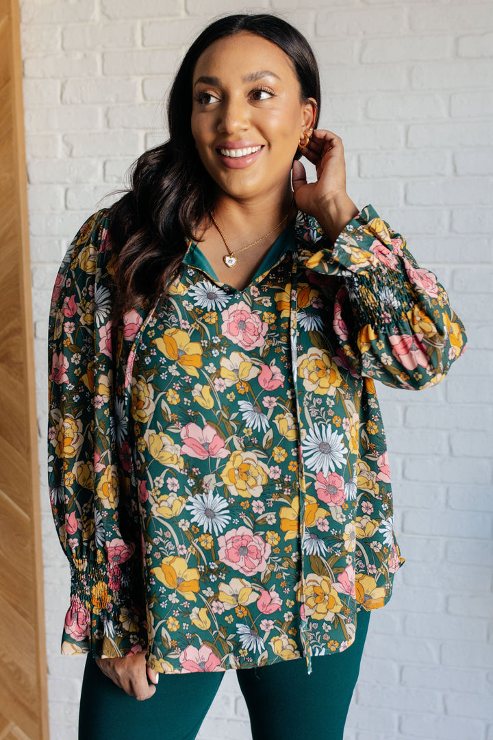 Ideal Ideas Floral Blouse-110 Long Sleeve Tops-Inspired by Justeen-Women's Clothing Boutique